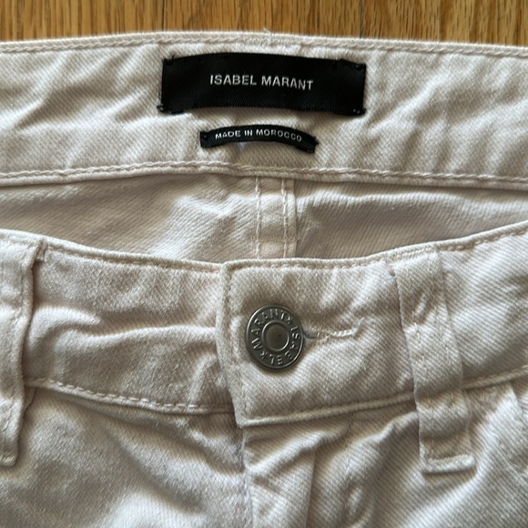 Isabel Marant sz FR 38 or us 8 light beige jean great pre own condition zip fly - Picture 2 of 8